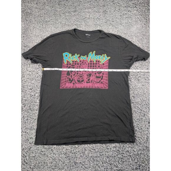 Rick & Morty Shirt Men Large Gray Adult Swim Cartoon Graphic Tee Short Sleeve - Picture 3 of 6